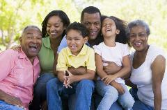 Family smiling